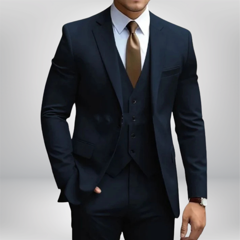 Herren Anzug Slim Fit 3-teilig | Hochzeitsgäste Einfarbig Design