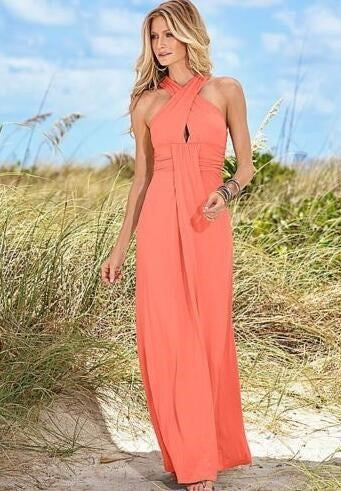 Zeitlos Frauen Chiffon Reines Trägerloses Kleid