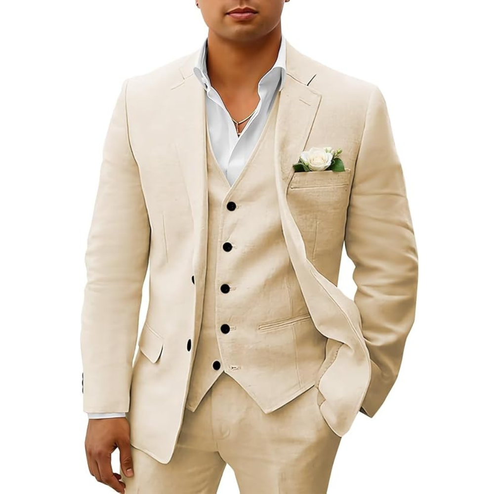 Herren Anzug 3-teilig Slim Fit | Hochzeitsgäste Mit Weste
