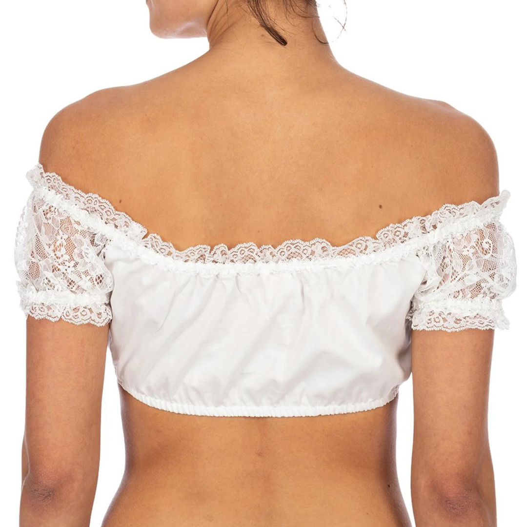 Damen Oktoberfest Dirndl Bluse Weiß Elegant | Traditionell und Raffiniert