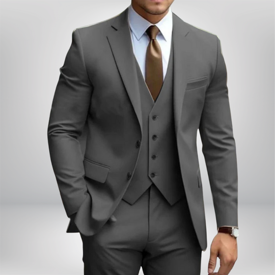 Herren Anzug Slim Fit 3-teilig | Hochzeitsgäste Einfarbig Design