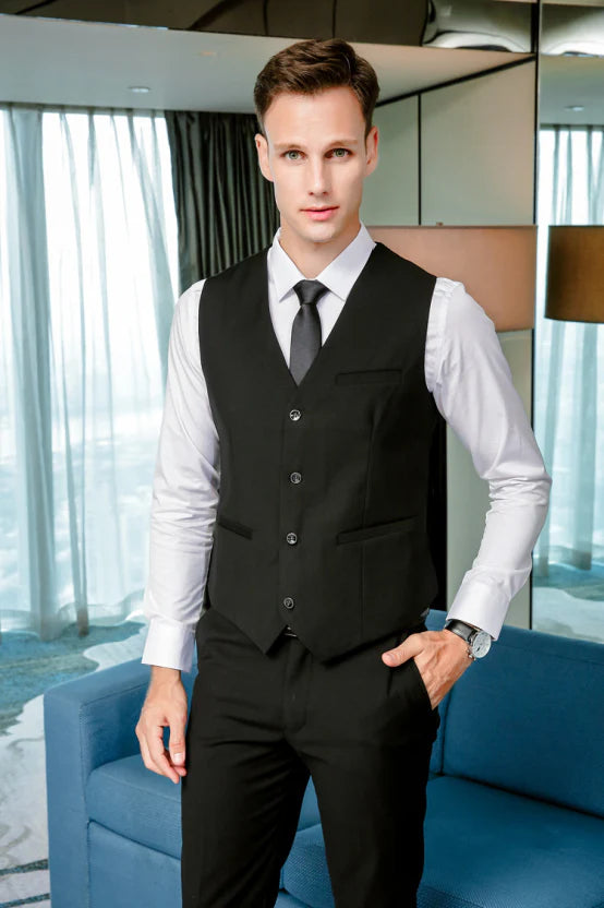 Herren Anzug 2-teilig Slim Fit | Hochzeitsgäste Weste und Hose