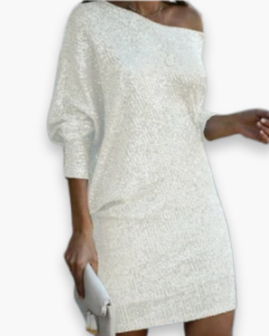 Damen Glitzerndes Partykleid | Midi