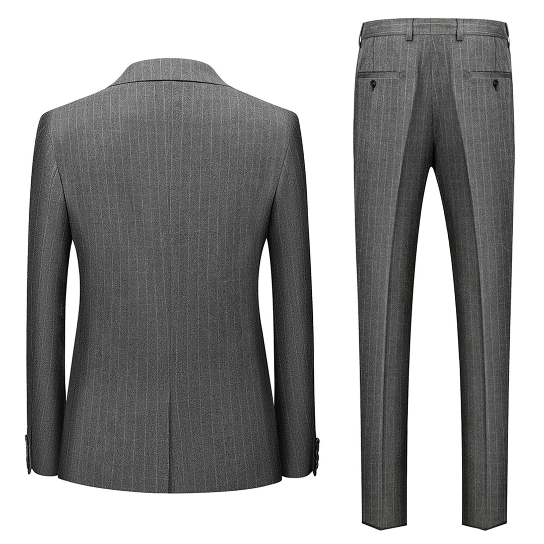 Herren Anzug 3-teilig Slim Fit | Hochzeitsgäste Nadelstreifen Formeller