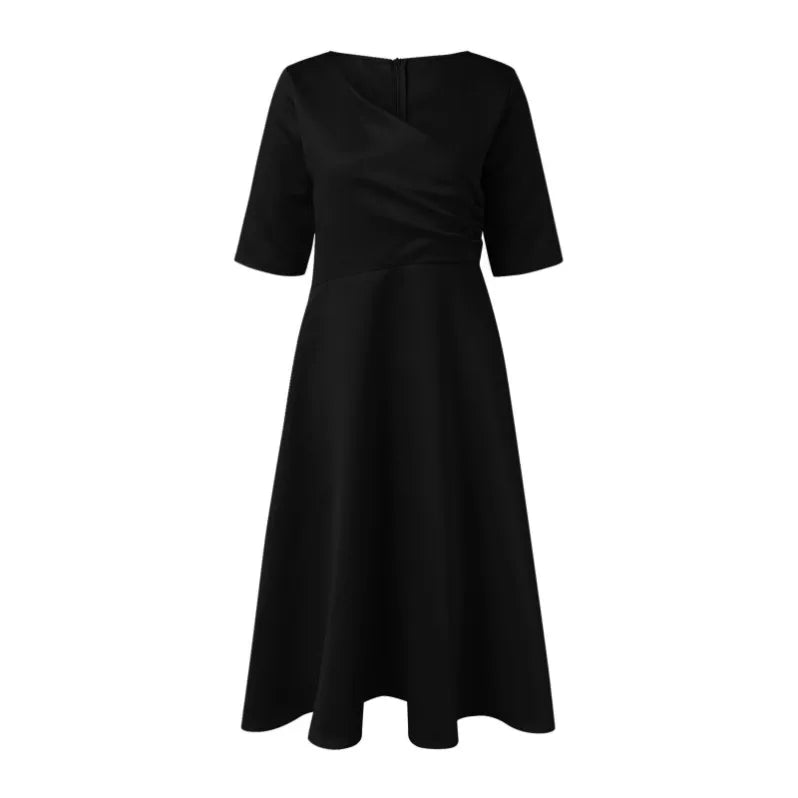 Abendkleid Midi | A-Linie mit V-Ausschnitt