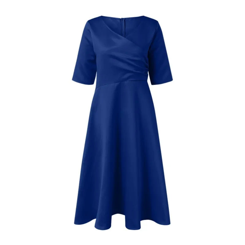 Abendkleid Midi | A-Linie mit V-Ausschnitt