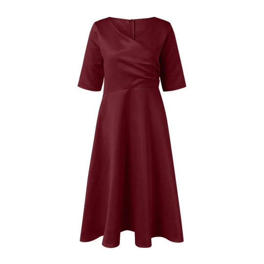 Abendkleid Midi | A-Linie mit V-Ausschnitt