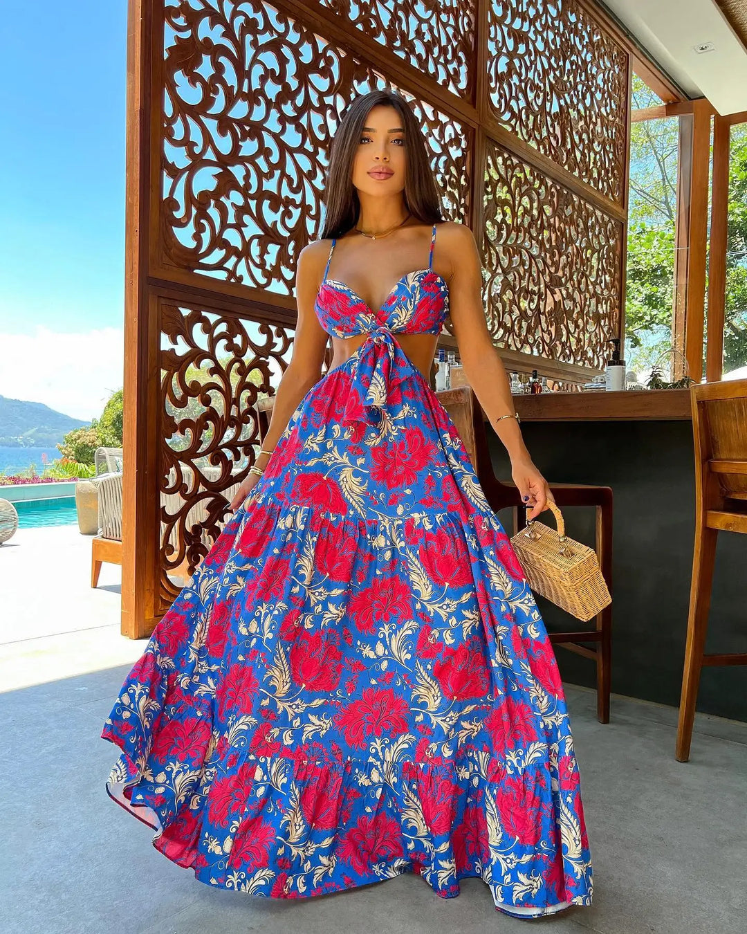 Kleid mit Blumenmuster für Frauen