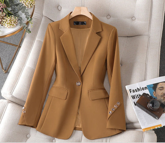 Damen Einreiher Blazer mit Fronttaschen | Hüftlang