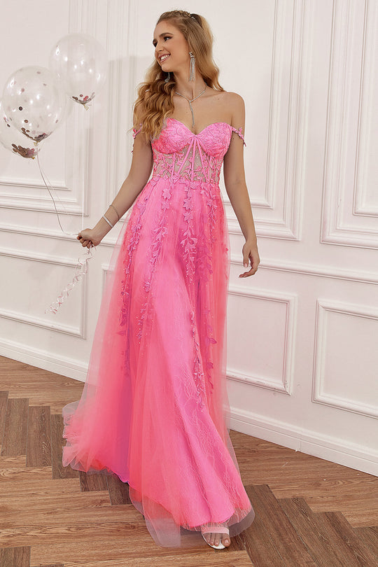 Damen Ballkleid mit Herz-Ausschnitt und Spaghettiträgern | Maxi