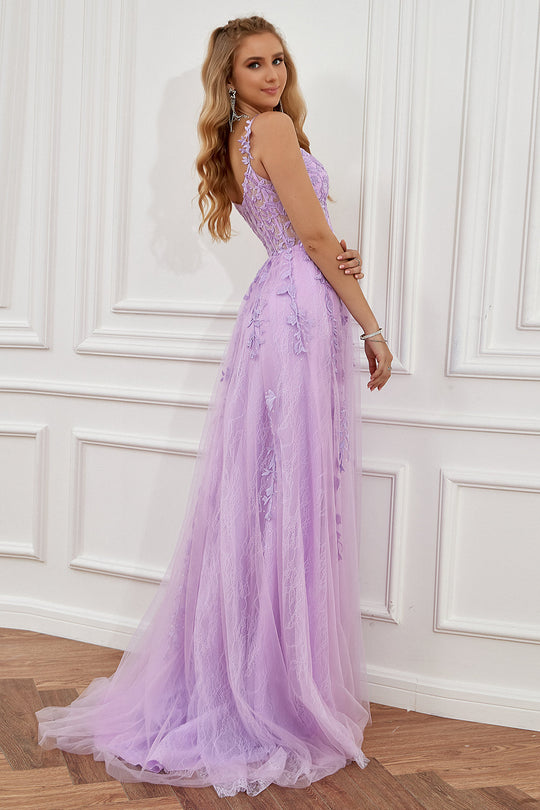 Damen Ballkleid mit Herz-Ausschnitt und Spaghettiträgern | Maxi