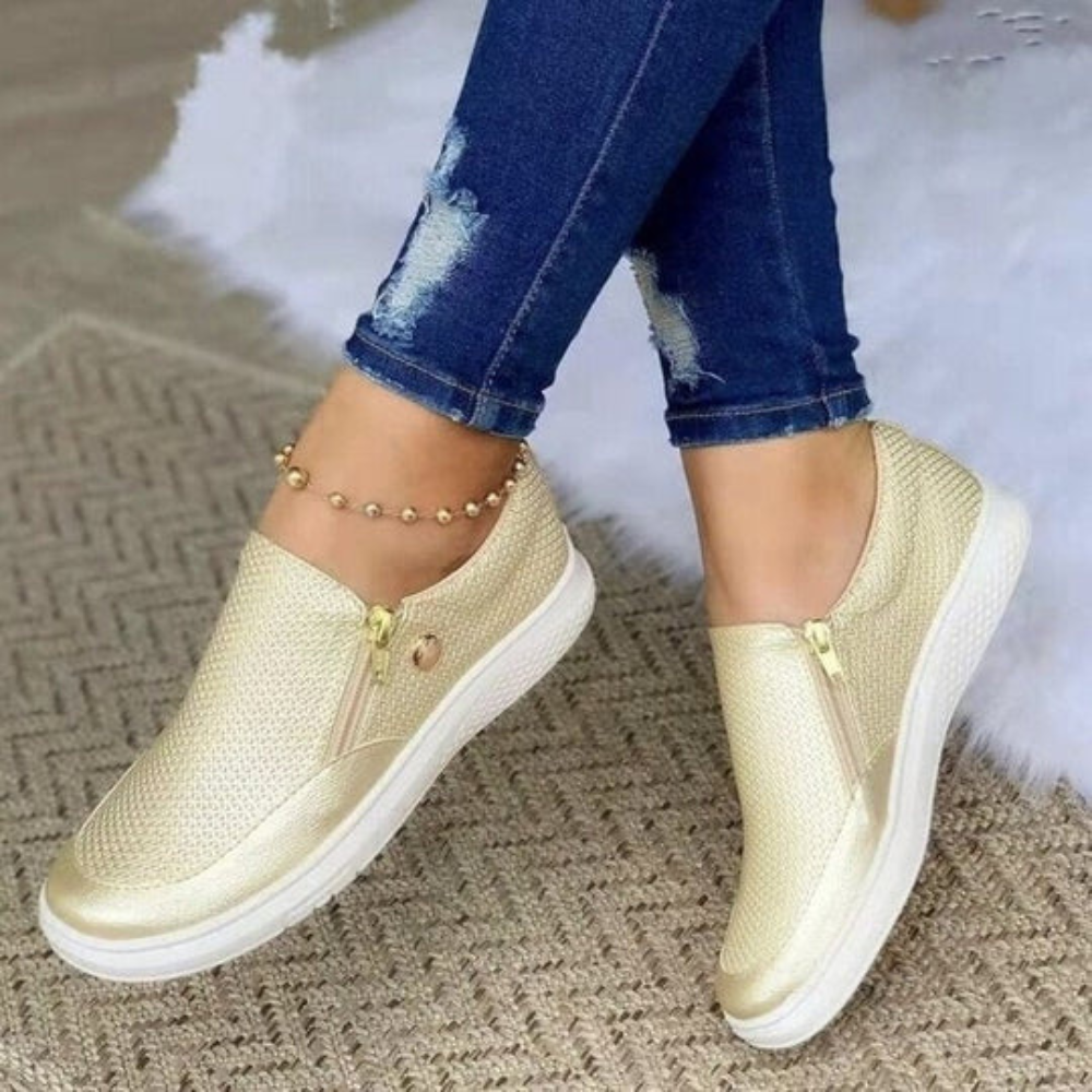 Bequeme Damen Sneaker | Zip-Up & Alltagstauglich