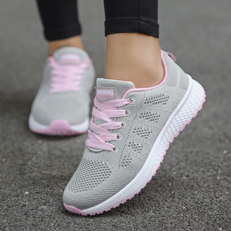 Damen Bequeme Freizeit Sneaker | Atmungsaktiv