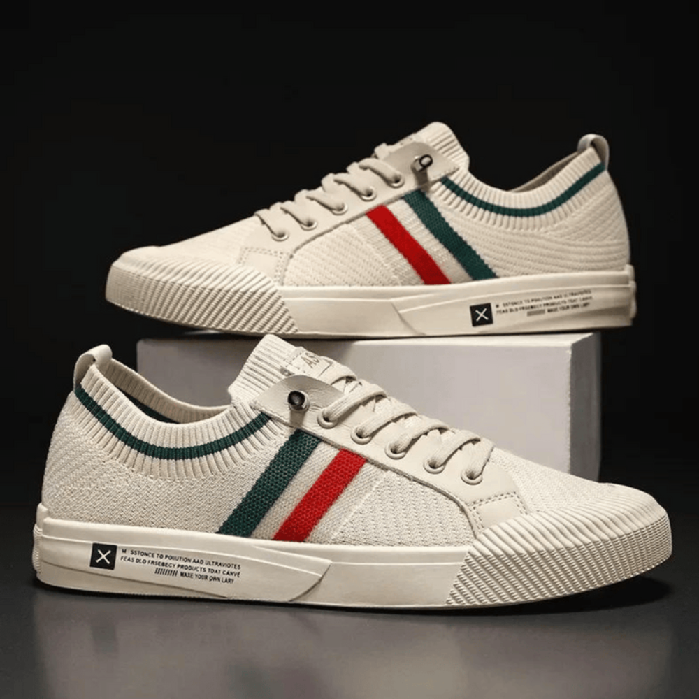 Herren Bequeme Turnschuhe | Stylische Freizeit-Schuhe mit Streifen