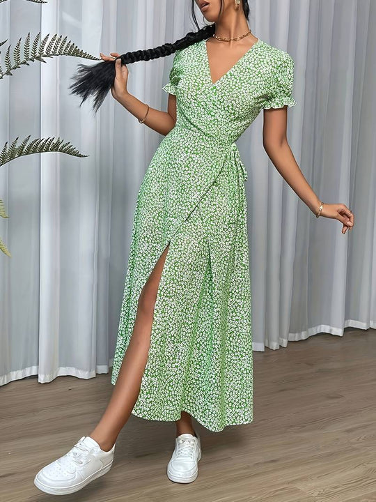 Mia - Maxikleid Mit Raffiniertem Blumenmotiv