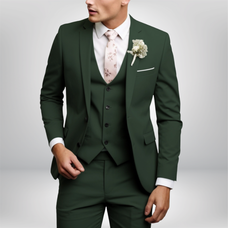 Herren Anzug 3-teilig Slim Fit | Hochzeitsgäste mit Schmalem Sakko