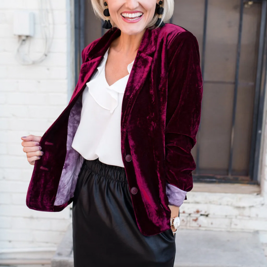 Damen Blazer mit Knöpfen | Langer Schnitt
