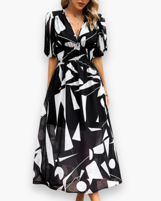 Damen Luftiges Blumenkleid | Sommer Midi