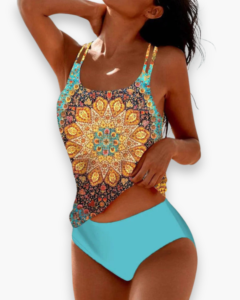 Damen Bequemer Gedruckter Tankini | Sommer Tankini Oberteil