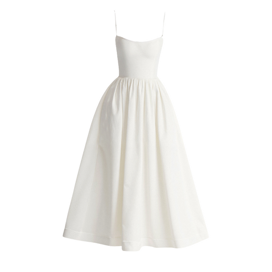 Abendkleid Damen | Spaghettiträger Midi Ausgestellter Rock
