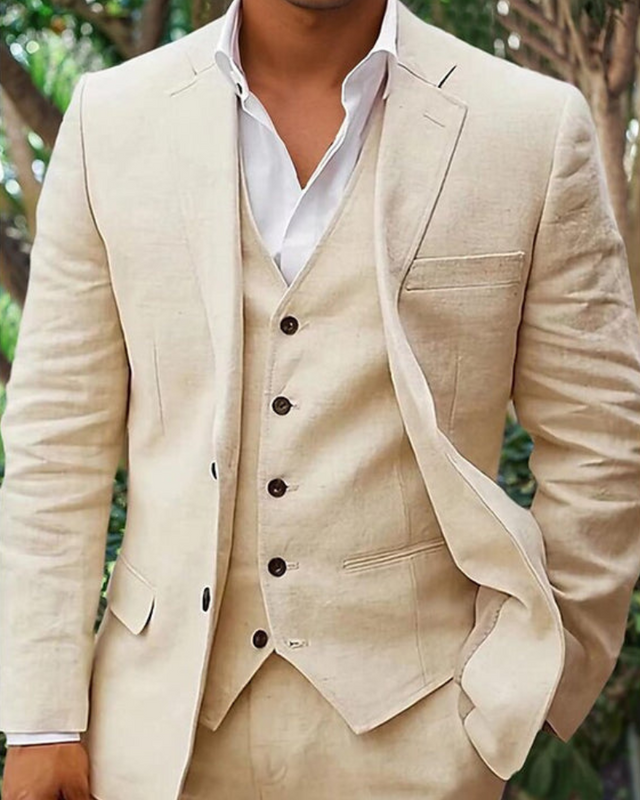Herren Elegantes Dreiteiliges Anzug Set | Blazer, Weste und Hose für Hochzeiten