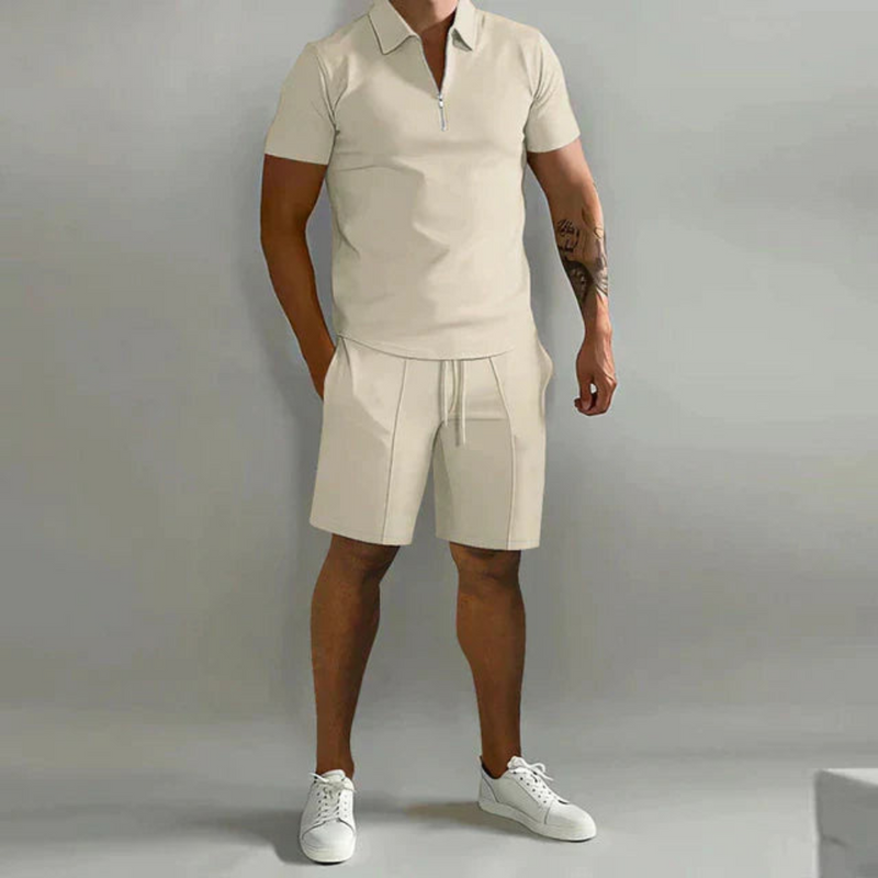 Herren Stilvolles Polo- und Shorts-Set | Sommer