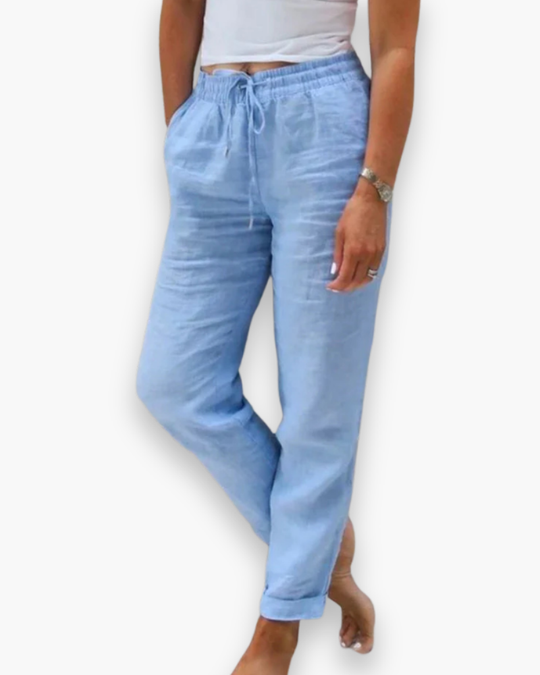 Damen Bequeme Leichte Hosen | Elastischer Bund