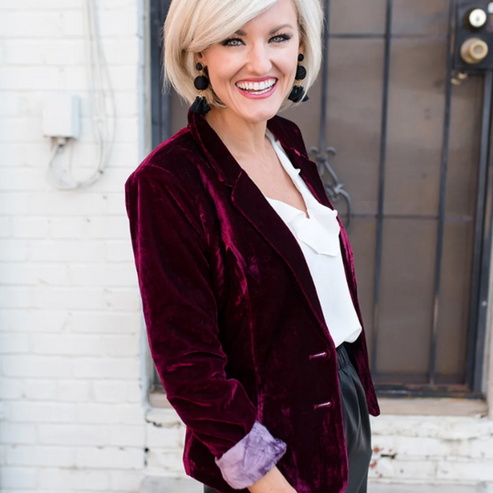 Damen Blazer mit Knöpfen | Langer Schnitt