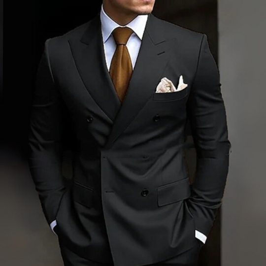 Herren Anzug Zweiteilig | Zweireiher Look für Büro & Anlass