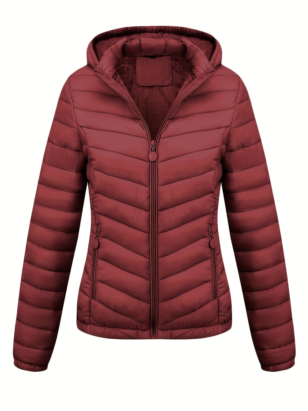 Damen Winterjacke Kapuze | Gesteppt mit Reißverschluss