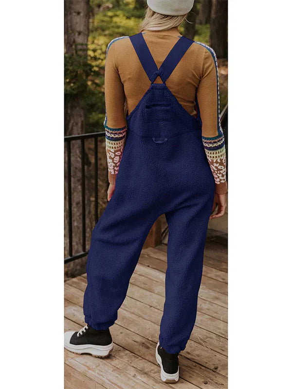 Carla - Thermischer Fleece-Jumpsuit Mit Reißverschlusstaschen Für Damen