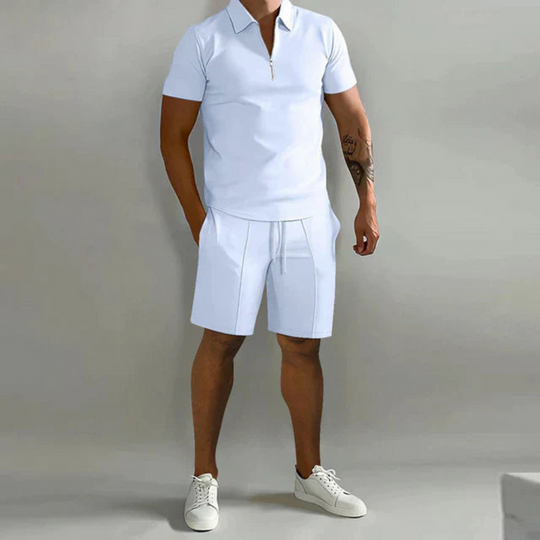 Herren Stilvolles Polo- und Shorts-Set | Sommer
