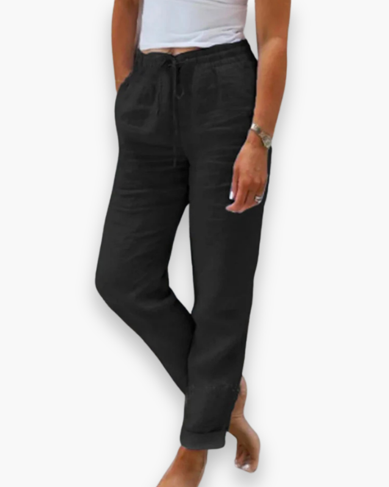 Damen Bequeme Leichte Hosen | Elastischer Bund