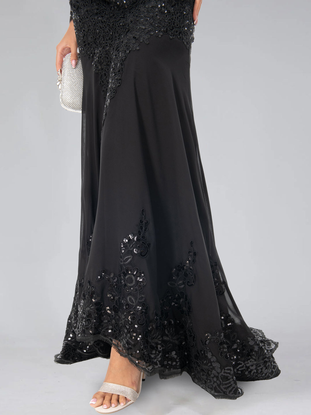 Damen Meerjungfrauen Paillettenkleid Mit Langen Ärmeln | Elegant
