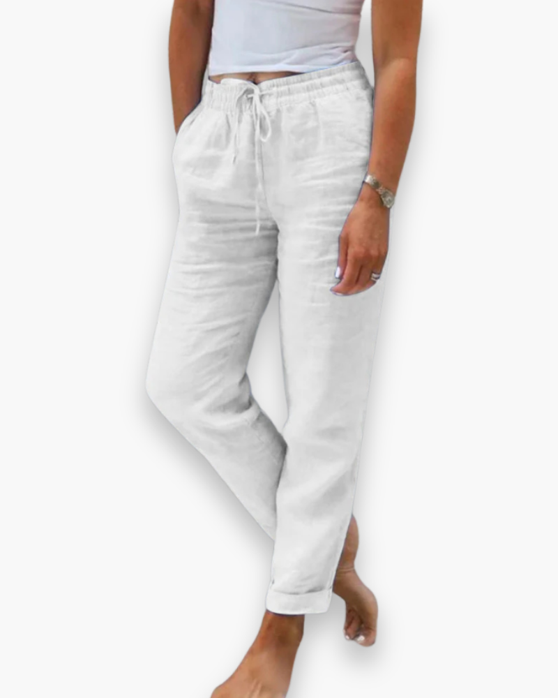 Damen Bequeme Leichte Hosen | Elastischer Bund