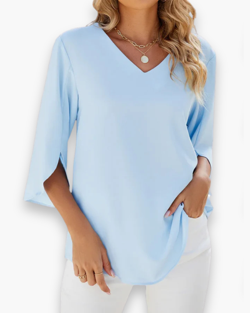 Damen Elegante Bluse | V-Ausschnitt für Festliche Anlässe