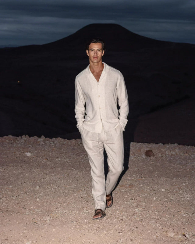 Herren Leichter Zweiteiler | Sommer-Set mit Hemd & Hose