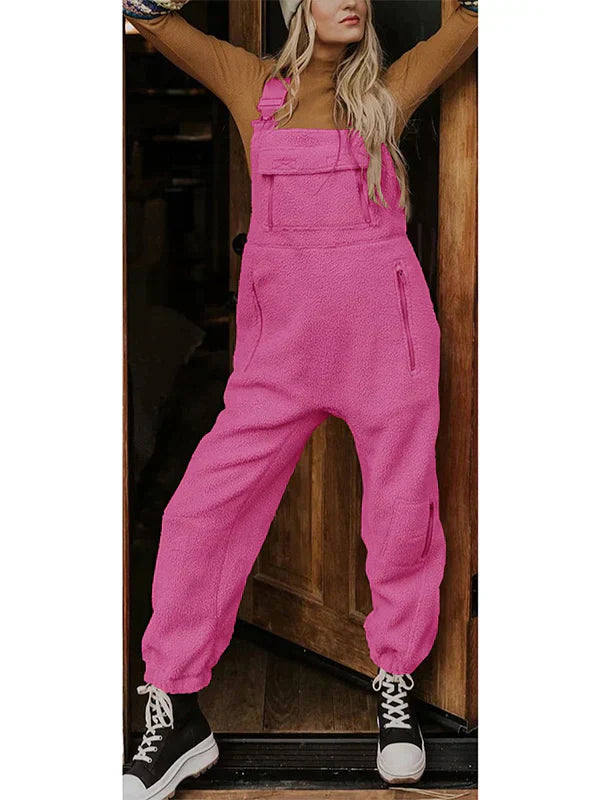 Carla - Thermischer Fleece-Jumpsuit Mit Reißverschlusstaschen Für Damen