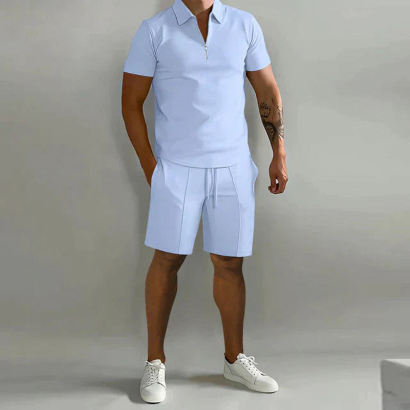 Herren Stilvolles Polo- und Shorts-Set | Sommer