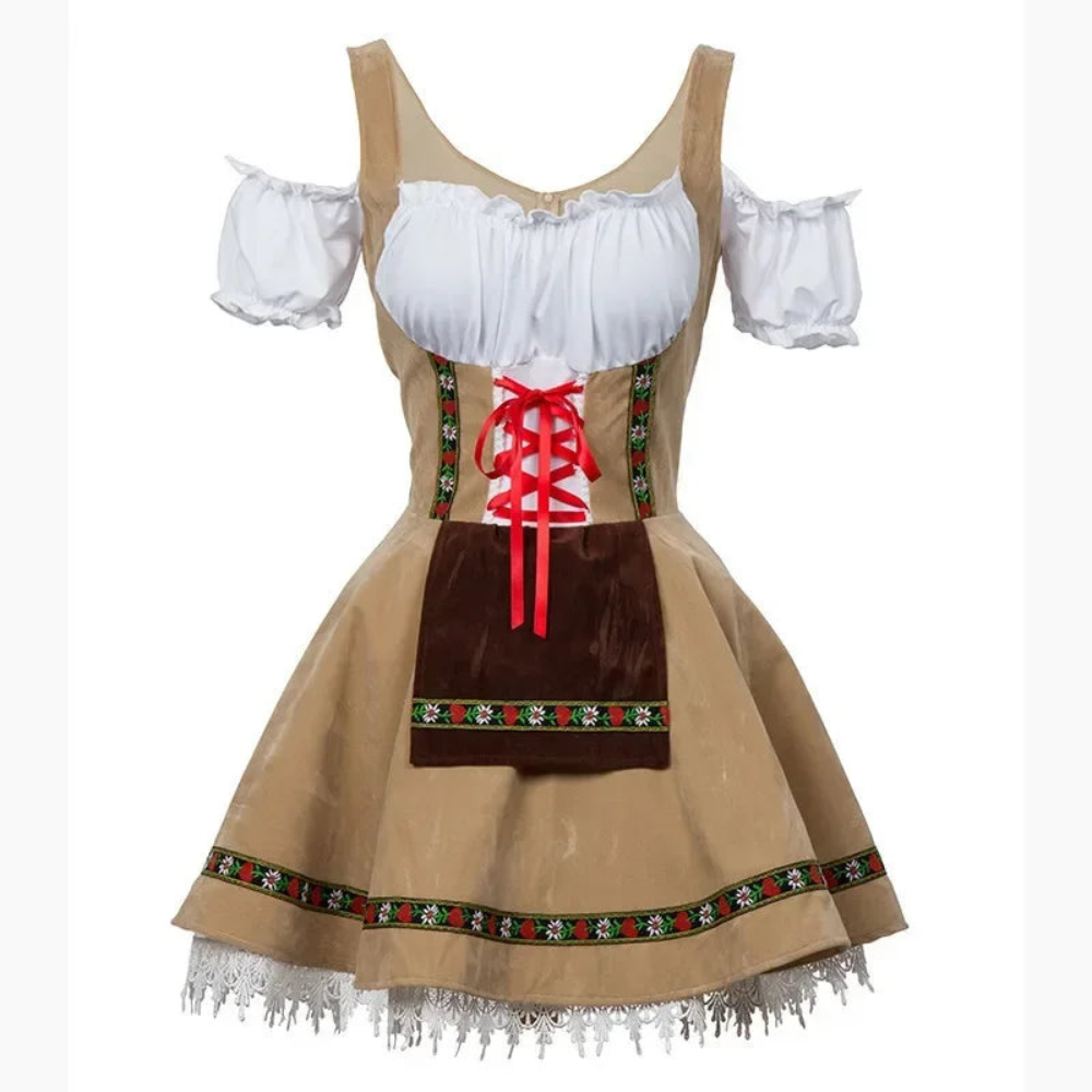 Damen-Oktoberfest-Dirndl | Tasche und A-Linien-Schnitt