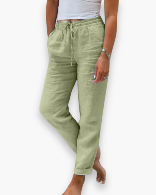 Damen Bequeme Leichte Hosen | Elastischer Bund