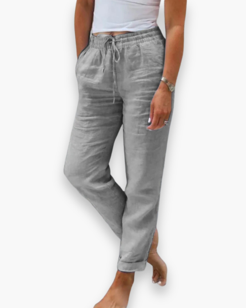 Damen Bequeme Leichte Hosen | Elastischer Bund