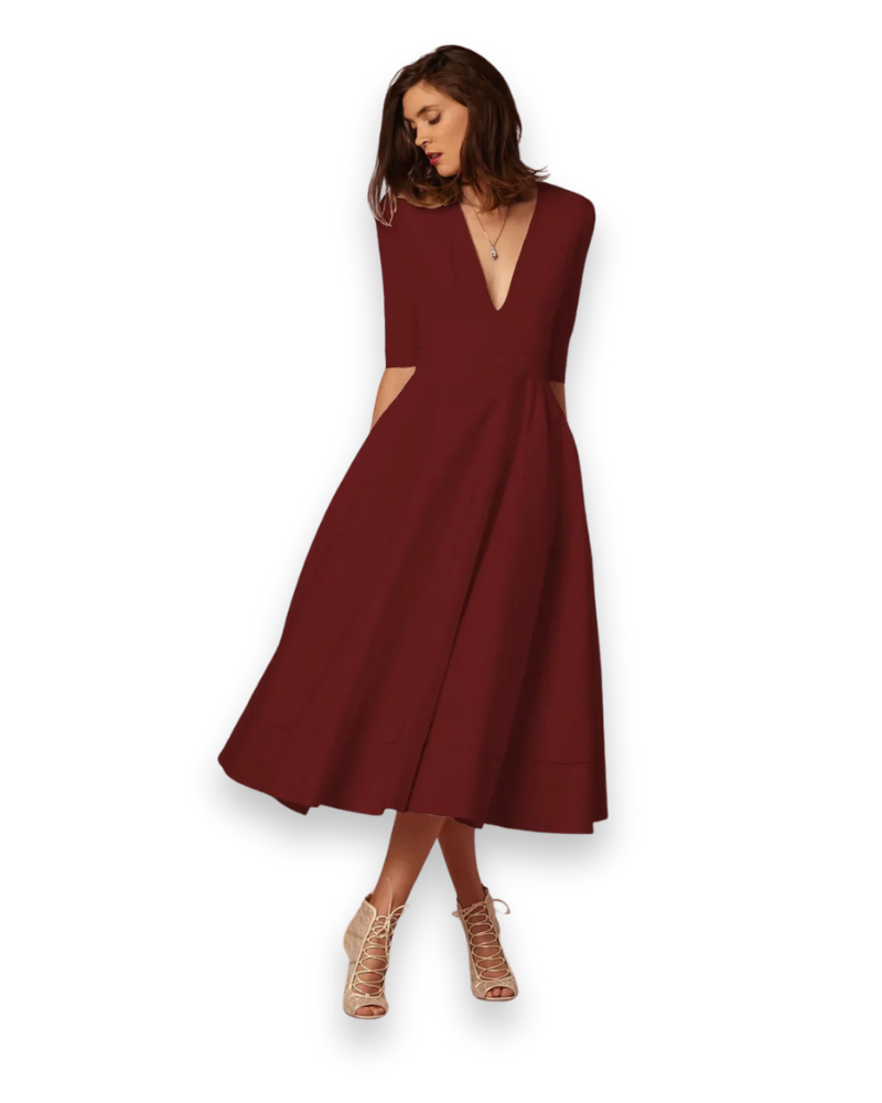 Damen Elegantes Festliches Kleid | Prinzessinnenkleid für Hochzeitsgast