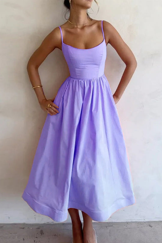 Damen Ballkleid mit Trägern | Midi