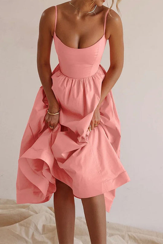 Damen Ballkleid mit Trägern | Midi