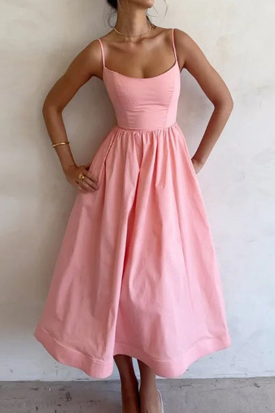 Damen Ballkleid mit Trägern | Midi