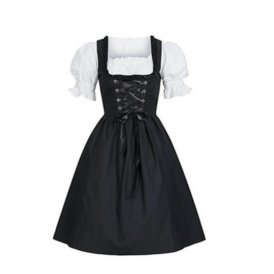 Damen-Oktoberfestkleid | Schnürdetails und Puffärmel