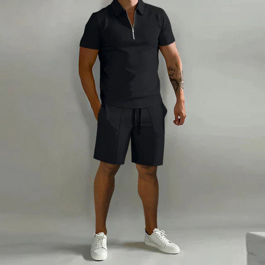 Herren Stilvolles Polo- und Shorts-Set | Sommer