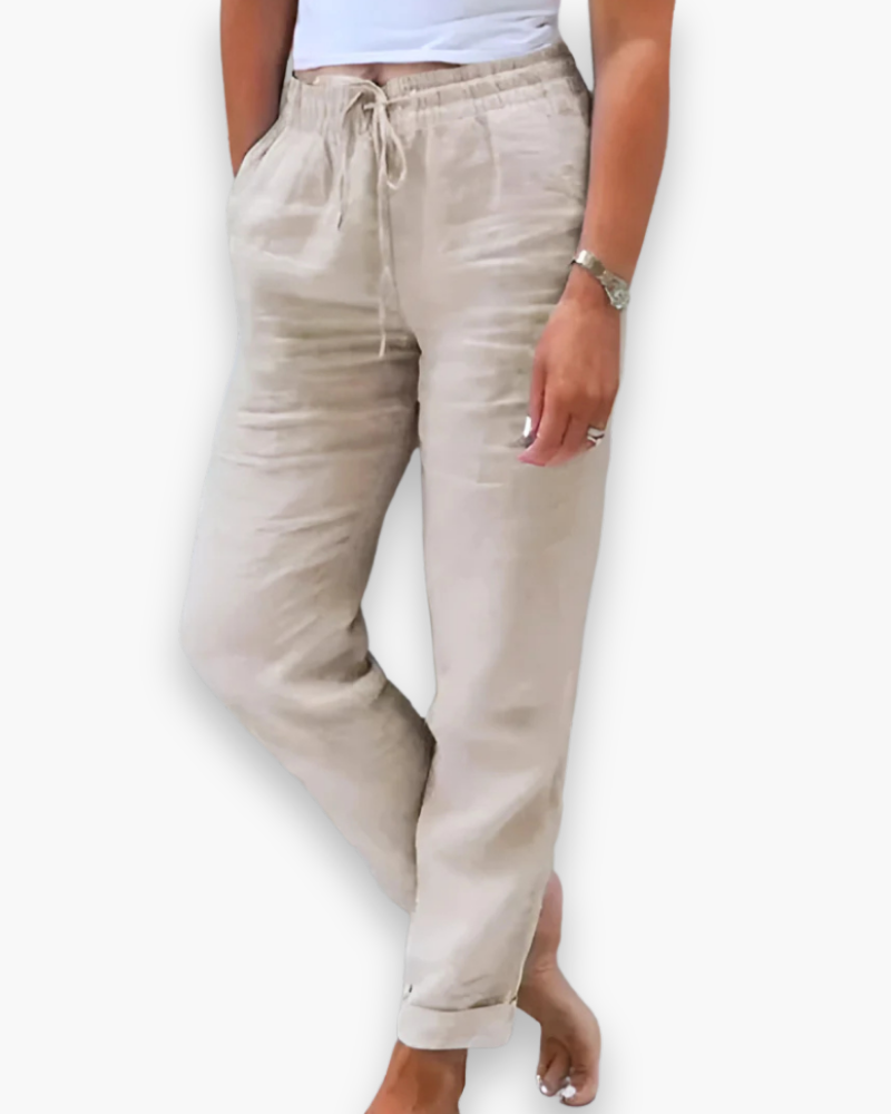Damen Bequeme Leichte Hosen | Elastischer Bund