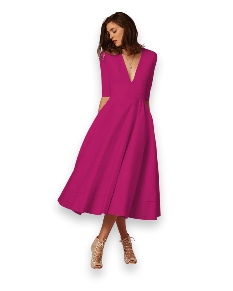 Damen Elegantes Festliches Kleid | Prinzessinnenkleid für Hochzeitsgast
